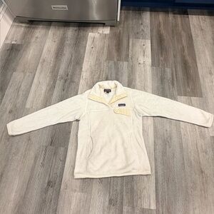 Patagonia White Fleece with Cream Accents